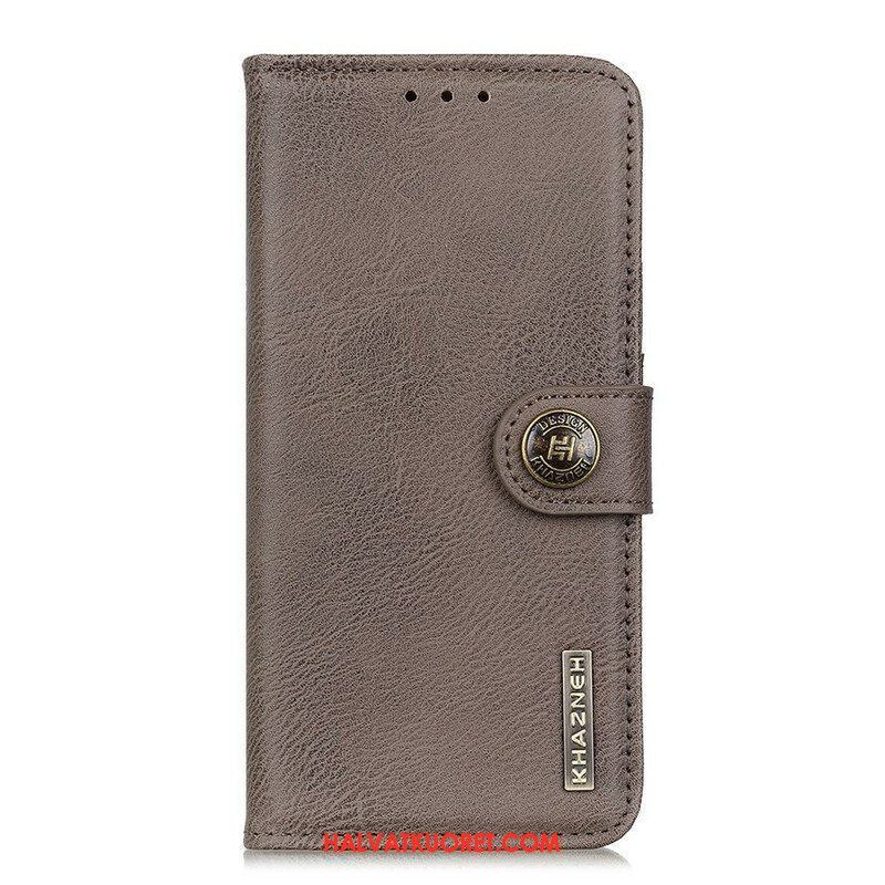 Flip Case Xiaomi Redmi Note 10 5G Khazneh Retro Halkaistu Keinonahka