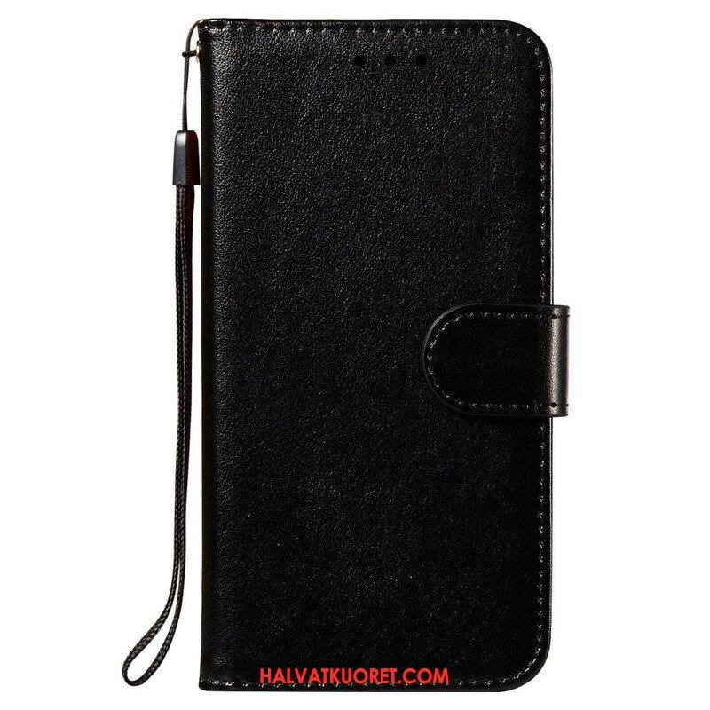 Flip Case Xiaomi Redmi Note 10 5G Nahkainen Muotoilu Hihnalla