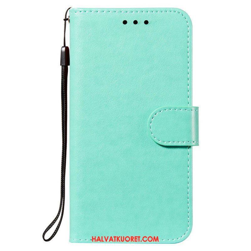 Flip Case Xiaomi Redmi Note 10 5G Nahkainen Muotoilu Hihnalla