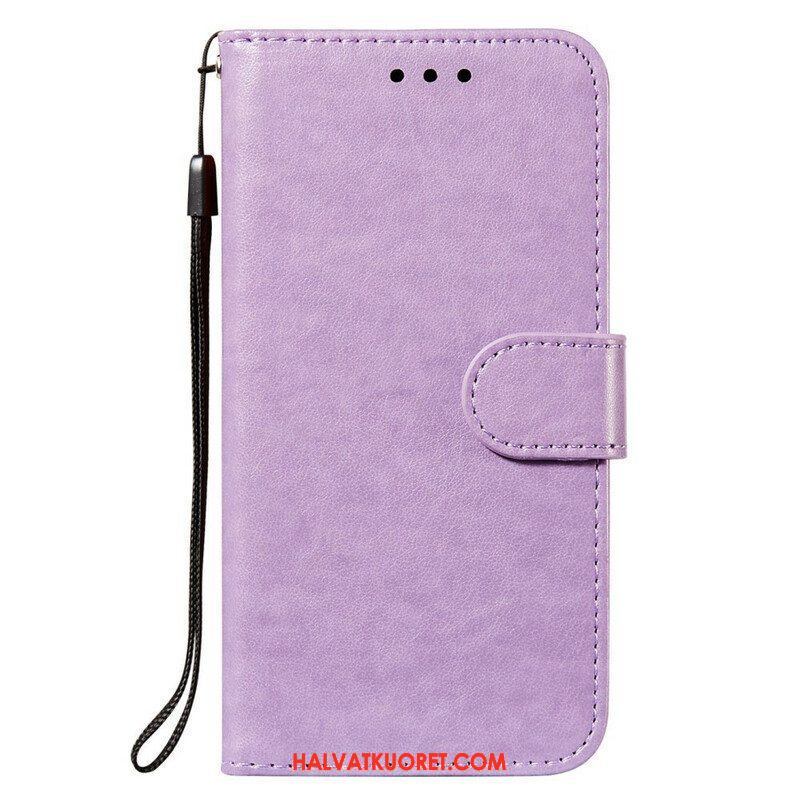 Flip Case Xiaomi Redmi Note 10 5G Nahkainen Muotoilu Hihnalla