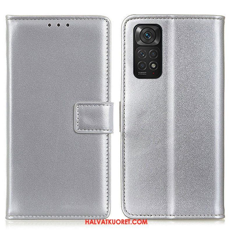 Flip Case Xiaomi Redmi Note 11 / 11S Tavallista Keinonahkaa