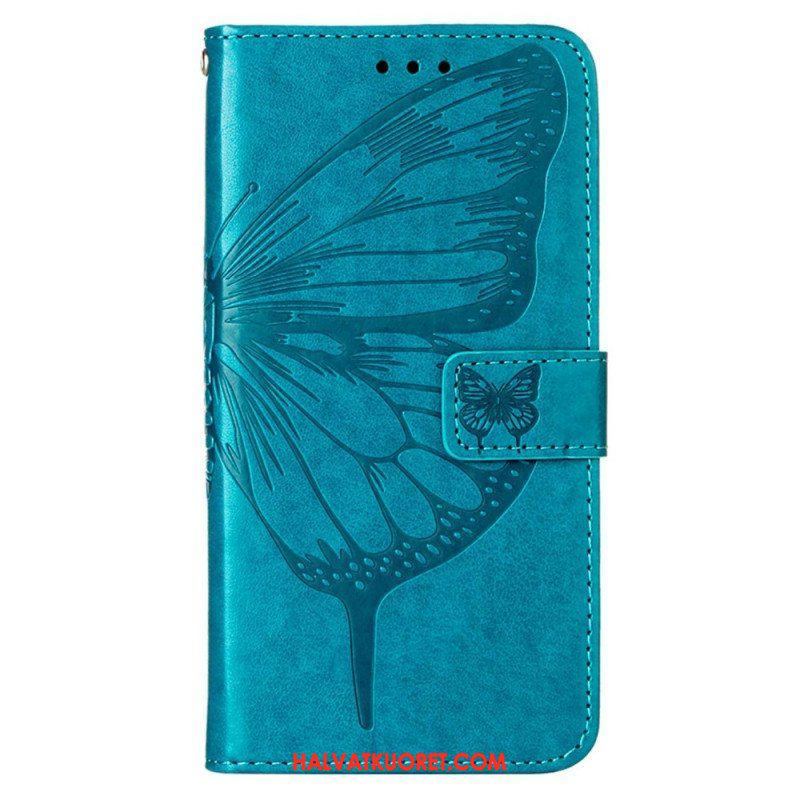 Flip Case Xiaomi Redmi Note 11 Pro Plus 5G Butterfly Design Kaulanauhalla