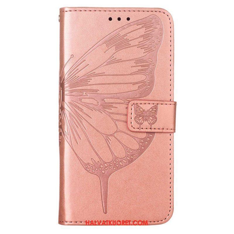 Flip Case Xiaomi Redmi Note 11 Pro Plus 5G Butterfly Design Kaulanauhalla