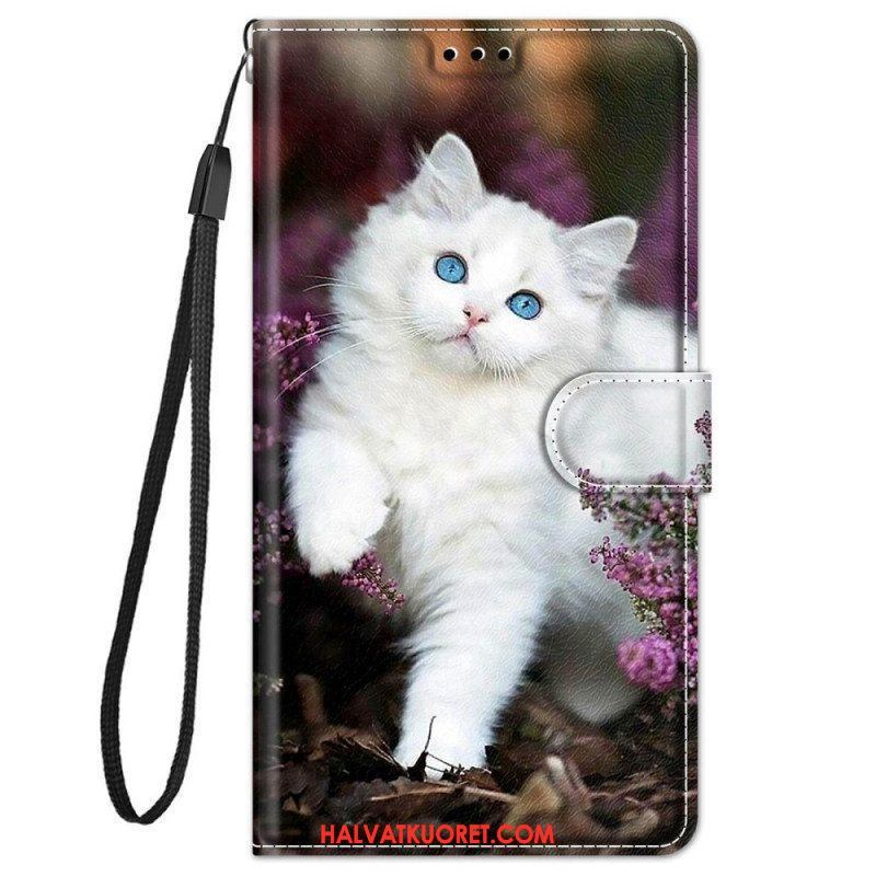 Flip Case Xiaomi Redmi Note 11 Pro Plus 5G Suojaketju Kuori Thong Cat Fan