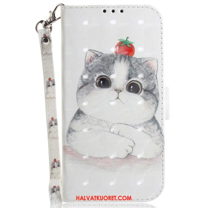 Flip Case Xiaomi Redmi Note 12 4G Suojaketju Kuori Alkuperäinen Thong Cat