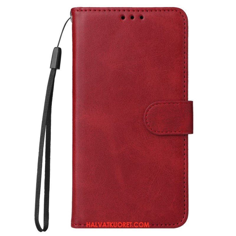 Flip Case Xiaomi Redmi Note 12 Pro Plus Suojaketju Kuori Tavallinen Hihnalla