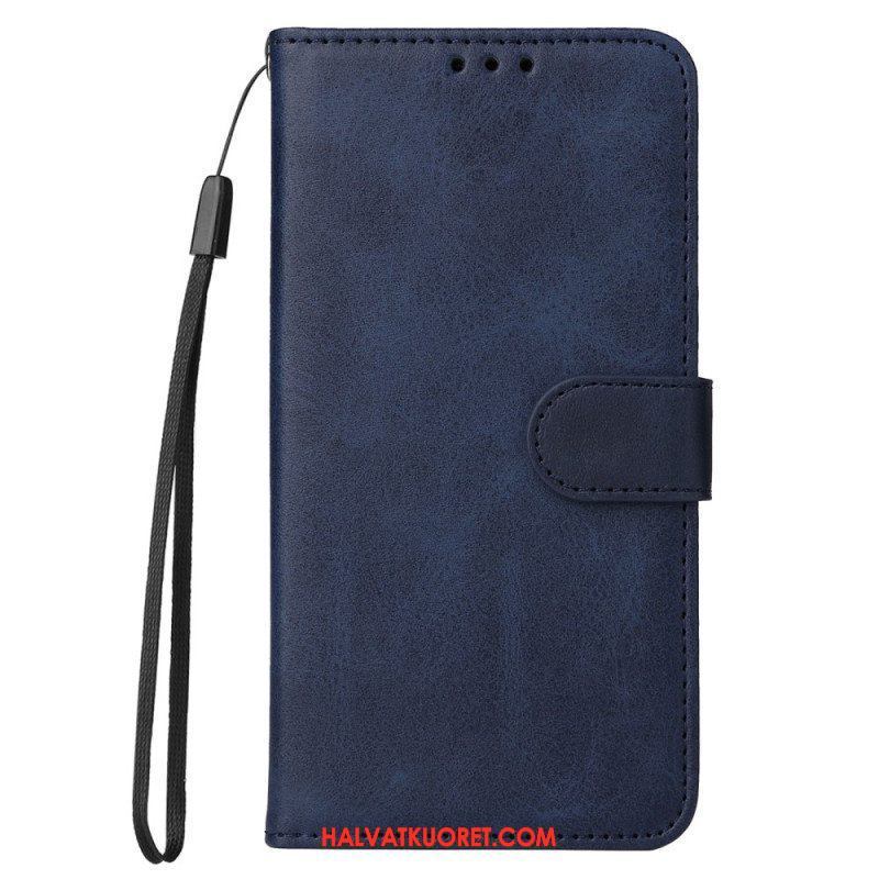 Flip Case Xiaomi Redmi Note 12 Pro Plus Suojaketju Kuori Tavallinen Hihnalla