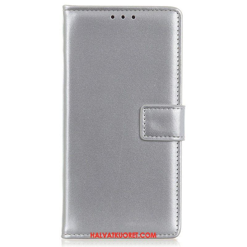 Flip Case iPhone 14 Pro Max Yksinkertainen Nahkaefekti