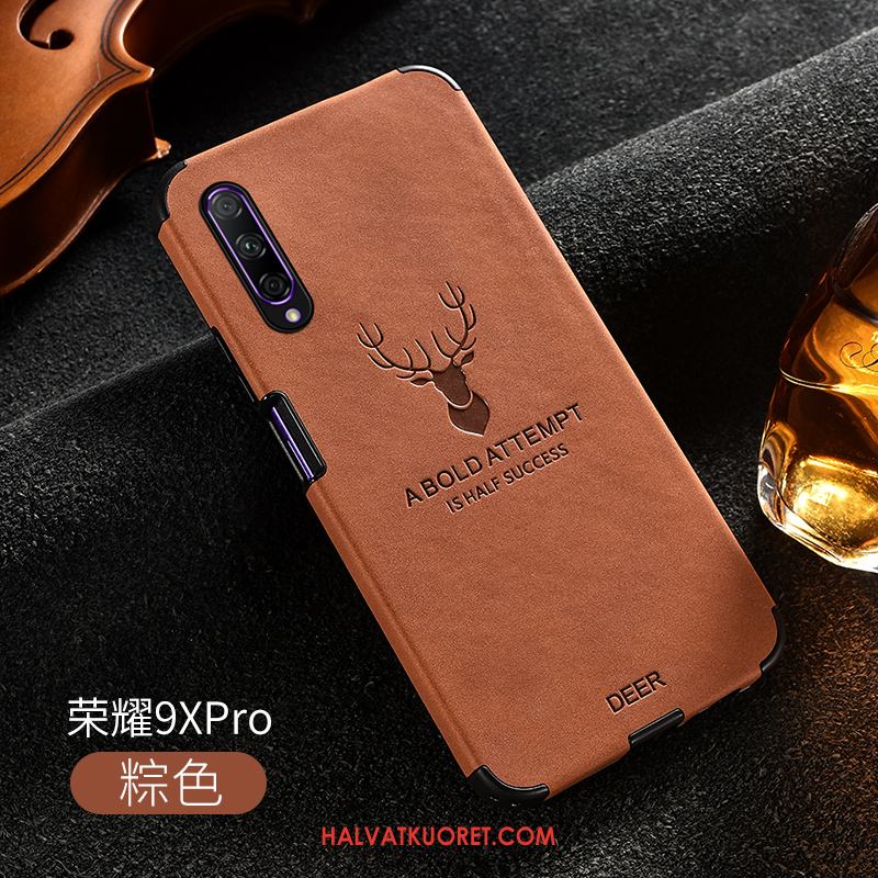 Honor 9x Pro Kuoret Ylellisyys Pesty Suede Suojaus, Honor 9x Pro Kuori All Inclusive Nahka