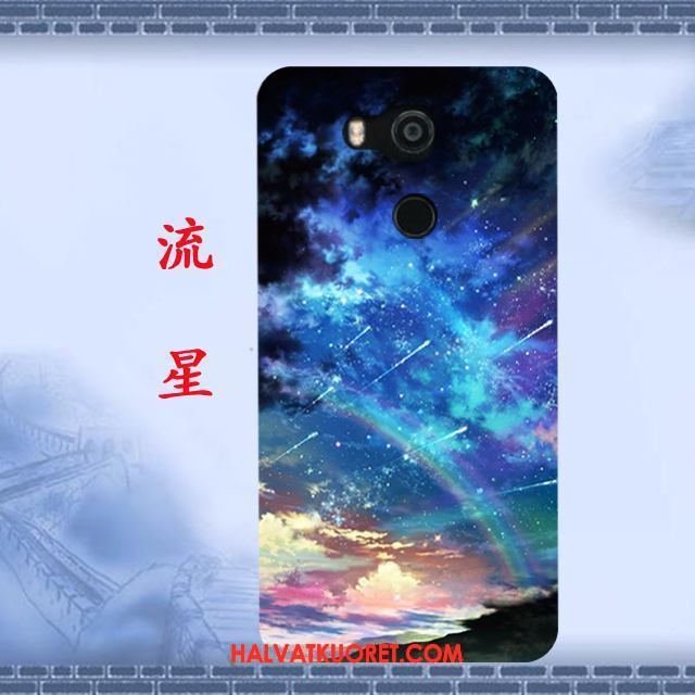 Htc U11+ Kuoret Kotelo Pehmeä Neste, Htc U11+ Kuori Silikoni Musta