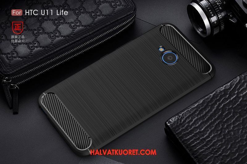 Htc U11 Life Kuoret Suojaus Punainen Kuitu, Htc U11 Life Kuori Pehmeä Neste Puhelimen