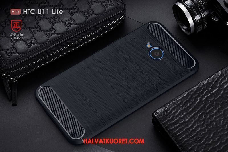 Htc U11 Life Kuoret Suojaus Punainen Kuitu, Htc U11 Life Kuori Pehmeä Neste Puhelimen