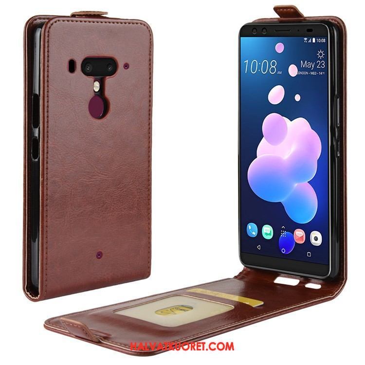 Htc U12+ Kuoret Kotelo Suojaus Nahkakotelo, Htc U12+ Kuori Punainen