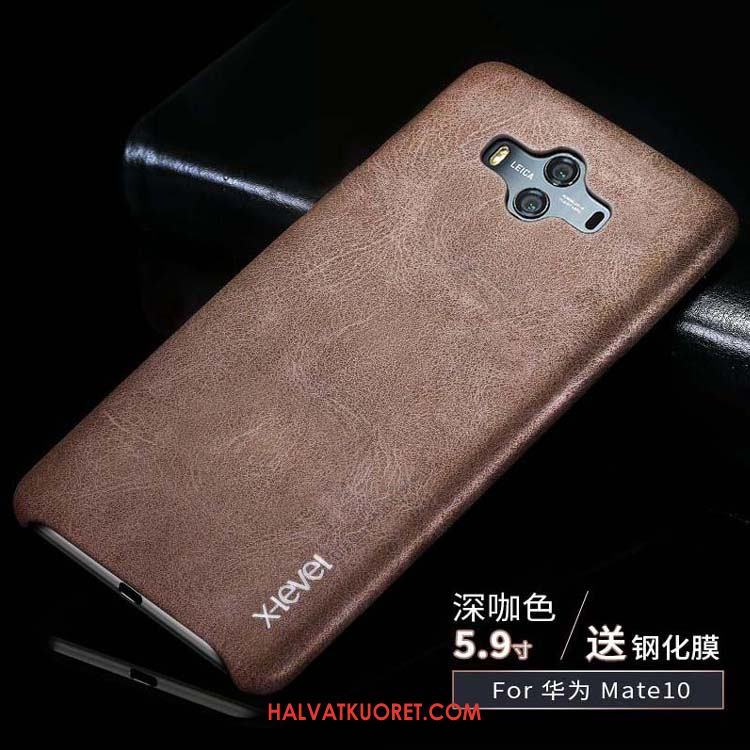 Huawei Mate 10 Kuoret Murtumaton Suojaus Puhelimen, Huawei Mate 10 Kuori Nahkakotelo Liiketoiminta Braun