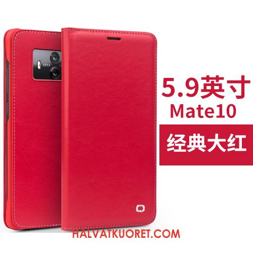 Huawei Mate 10 Kuoret Suojaus Nahkakotelo Kortti, Huawei Mate 10 Kuori Ohut Braun