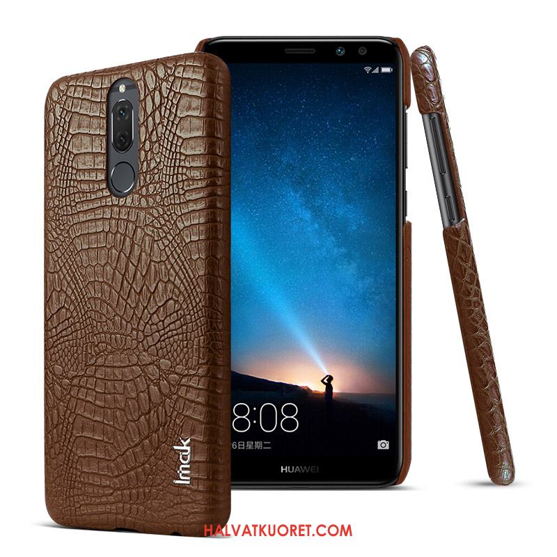 Huawei Mate 10 Lite Kuoret Lisävarusteet Murtumaton Krokotiili, Huawei Mate 10 Lite Kuori Puhelimen Nahka Braun