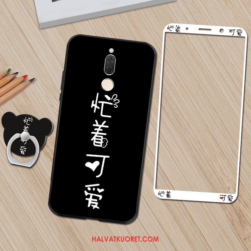 Huawei Mate 10 Lite Kuoret Rengas Suojaus, Huawei Mate 10 Lite Kuori Sarjakuva Musta