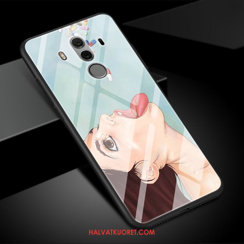 Huawei Mate 10 Pro Kuoret Puhelimen Kotelo, Huawei Mate 10 Pro Kuori Lasi Sininen