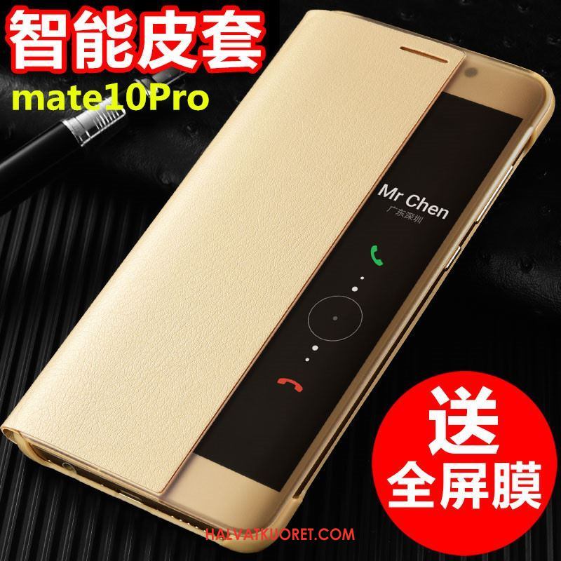 Huawei Mate 10 Pro Kuoret Puhelimen Simpukka, Huawei Mate 10 Pro Kuori Musta Nahkakotelo