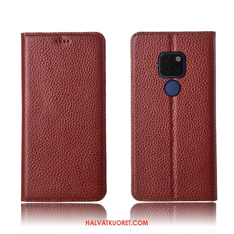 Huawei Mate 20 Kuoret Kotelo All Inclusive Kukkakuvio, Huawei Mate 20 Kuori Murtumaton Silikoni Braun