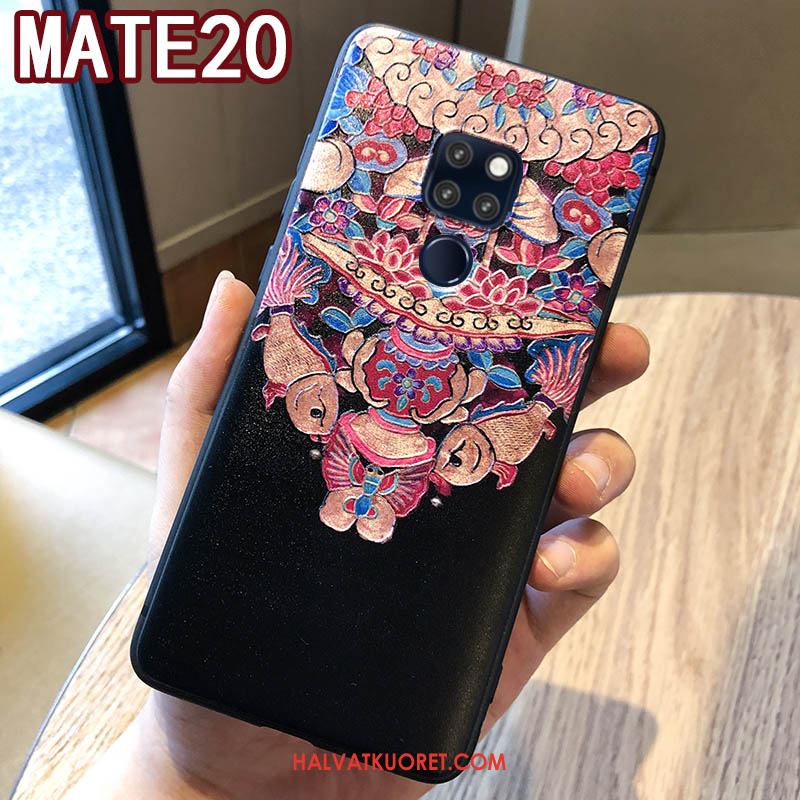 Huawei Mate 20 Kuoret Rengas Ripustettavat Koristeet Musta, Huawei Mate 20 Kuori Luova Suojaus