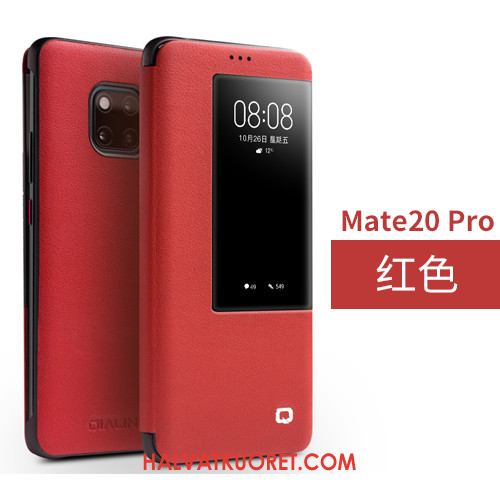Huawei Mate 20 Pro Kuoret Avaa Ikkuna Kotelo, Huawei Mate 20 Pro Kuori Musta Puhelimen