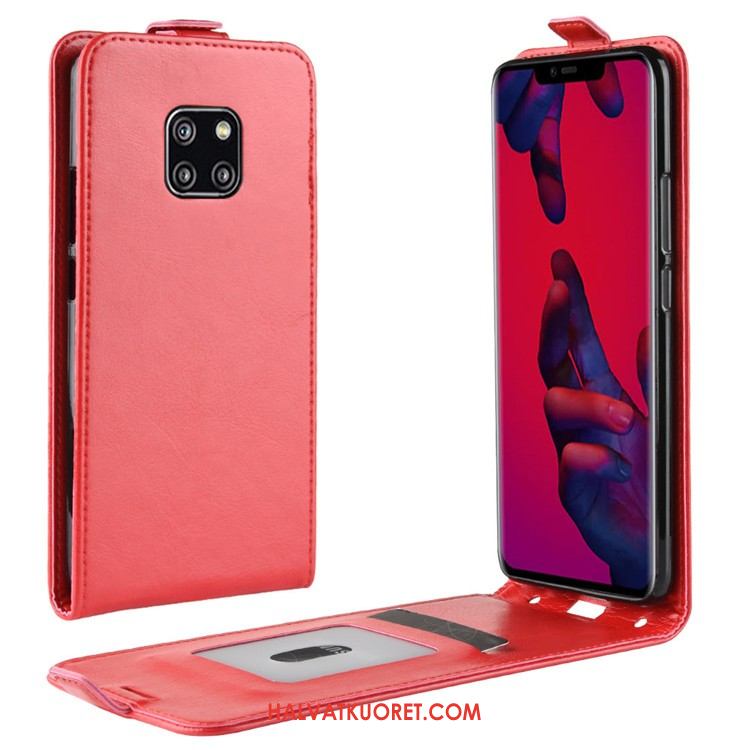 Huawei Mate 20 Pro Kuoret Kotelo Suojaus, Huawei Mate 20 Pro Kuori Punainen Nahkakotelo