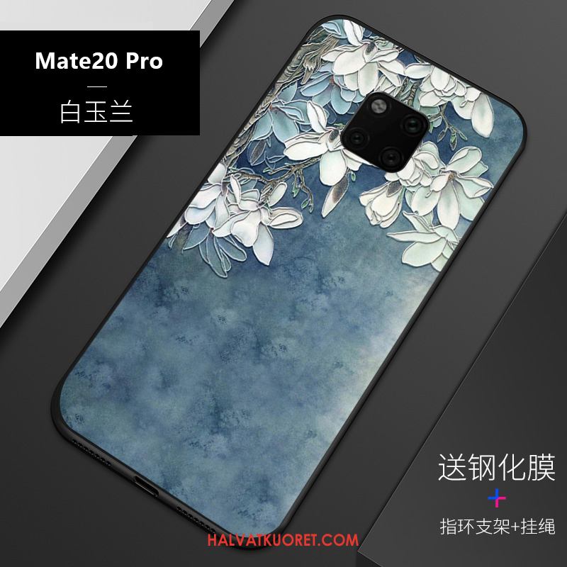 Huawei Mate 20 Pro Kuoret Musta Kohokuviointi Uusi, Huawei Mate 20 Pro Kuori All Inclusive Silikoni