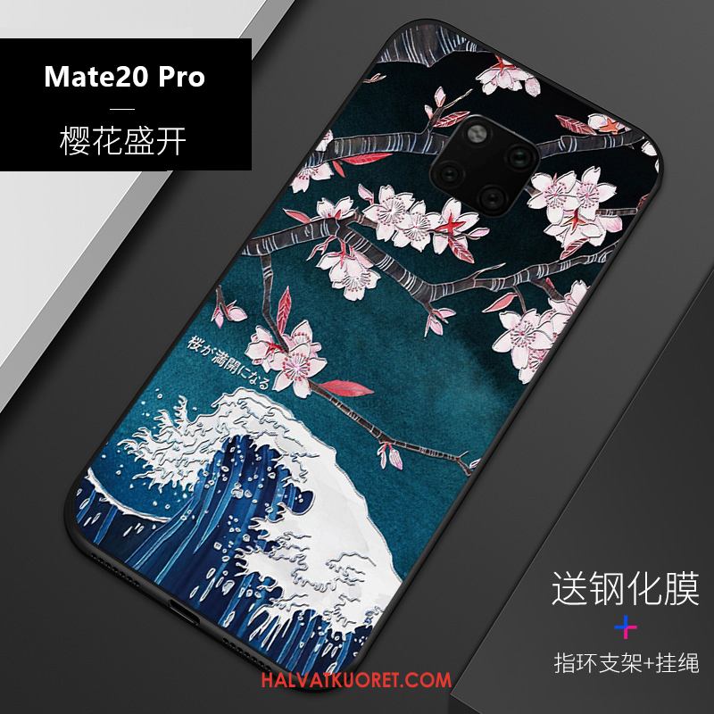 Huawei Mate 20 Pro Kuoret Musta Kohokuviointi Uusi, Huawei Mate 20 Pro Kuori All Inclusive Silikoni