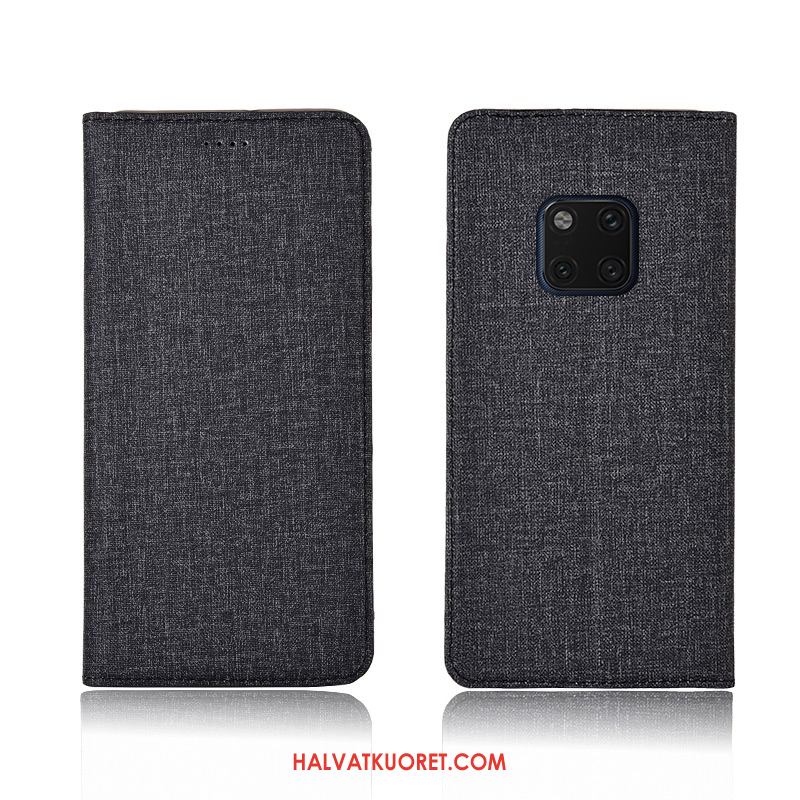 Huawei Mate 20 Pro Kuoret Nahkakotelo Pellava Suojaus, Huawei Mate 20 Pro Kuori Puhelimen All Inclusive Braun