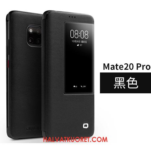 Huawei Mate 20 Pro Kuoret Syvä Väri Nahka Horrostila, Huawei Mate 20 Pro Kuori Avaa Ikkuna Braun