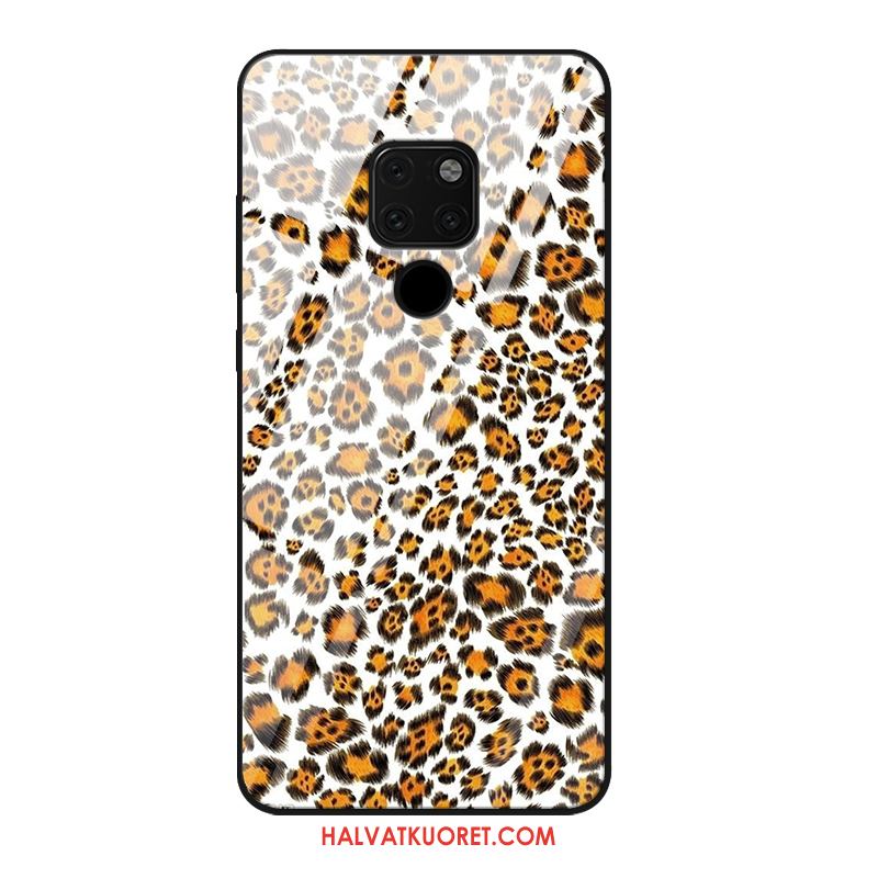 Huawei Mate 20 X Kuoret Keltainen Karkaisu Leopardi, Huawei Mate 20 X Kuori Lasi