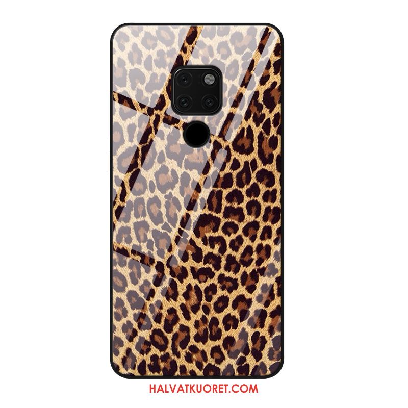 Huawei Mate 20 X Kuoret Keltainen Karkaisu Leopardi, Huawei Mate 20 X Kuori Lasi