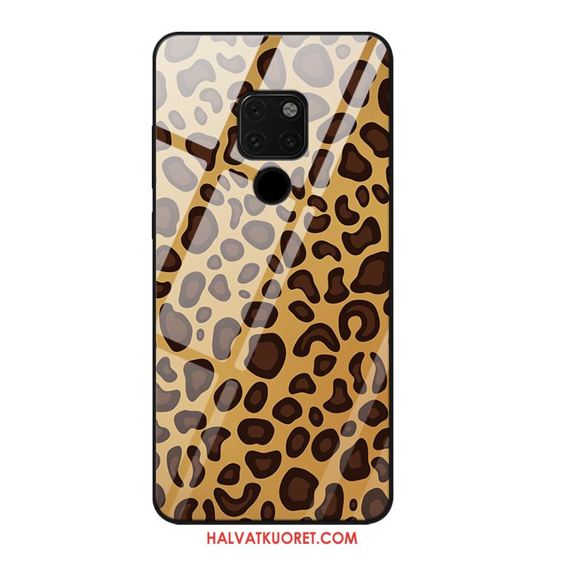 Huawei Mate 20 X Kuoret Keltainen Karkaisu Leopardi, Huawei Mate 20 X Kuori Lasi