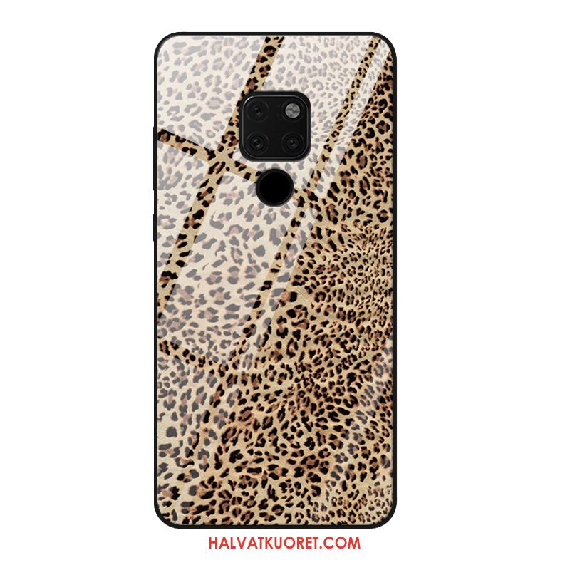 Huawei Mate 20 X Kuoret Keltainen Karkaisu Leopardi, Huawei Mate 20 X Kuori Lasi