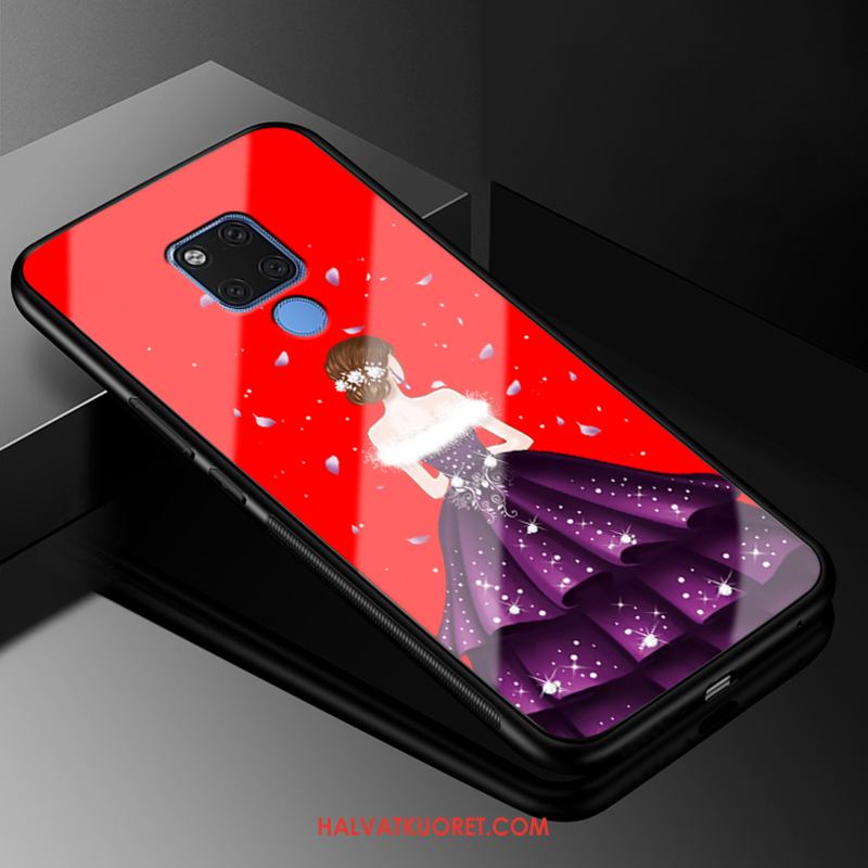 Huawei Mate 20 X Kuoret Silikoni Murtumaton Kova, Huawei Mate 20 X Kuori Luova Punainen