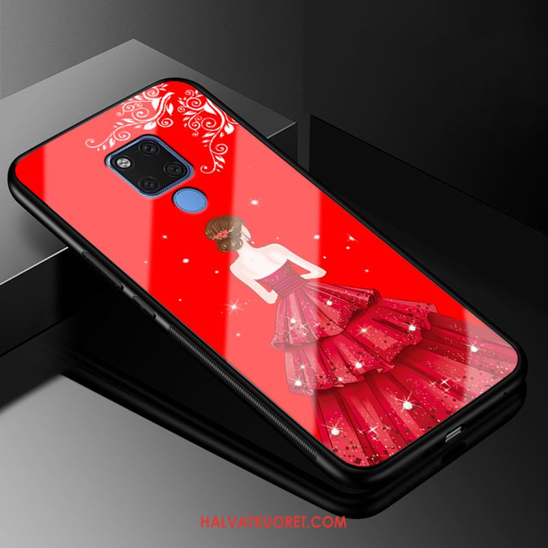 Huawei Mate 20 X Kuoret Silikoni Murtumaton Kova, Huawei Mate 20 X Kuori Luova Punainen