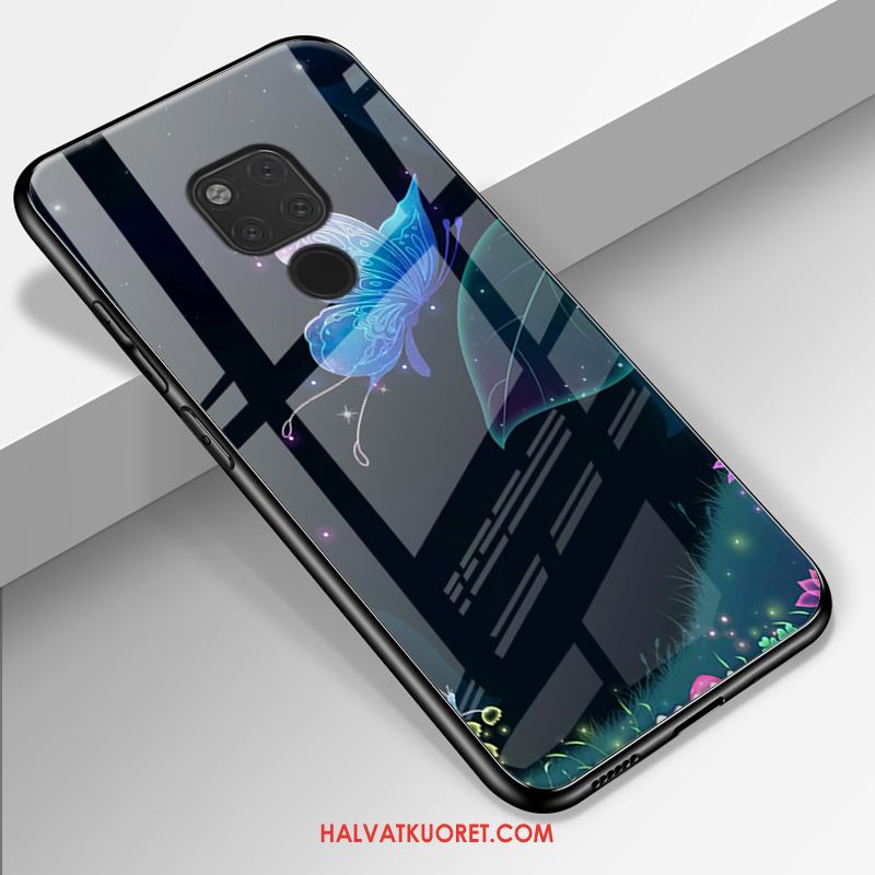 Huawei Mate 20 X Kuoret Suojaus Kukkia Yksinkertainen, Huawei Mate 20 X Kuori Kotelo Sininen