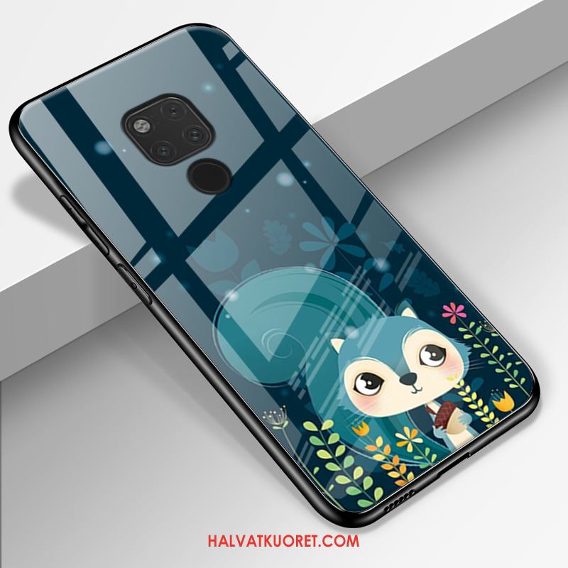 Huawei Mate 20 X Kuoret Suojaus Kukkia Yksinkertainen, Huawei Mate 20 X Kuori Kotelo Sininen