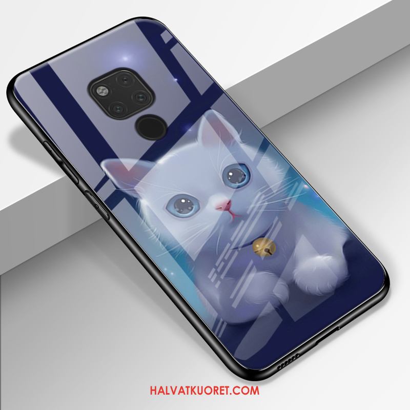 Huawei Mate 20 X Kuoret Suojaus Kukkia Yksinkertainen, Huawei Mate 20 X Kuori Kotelo Sininen