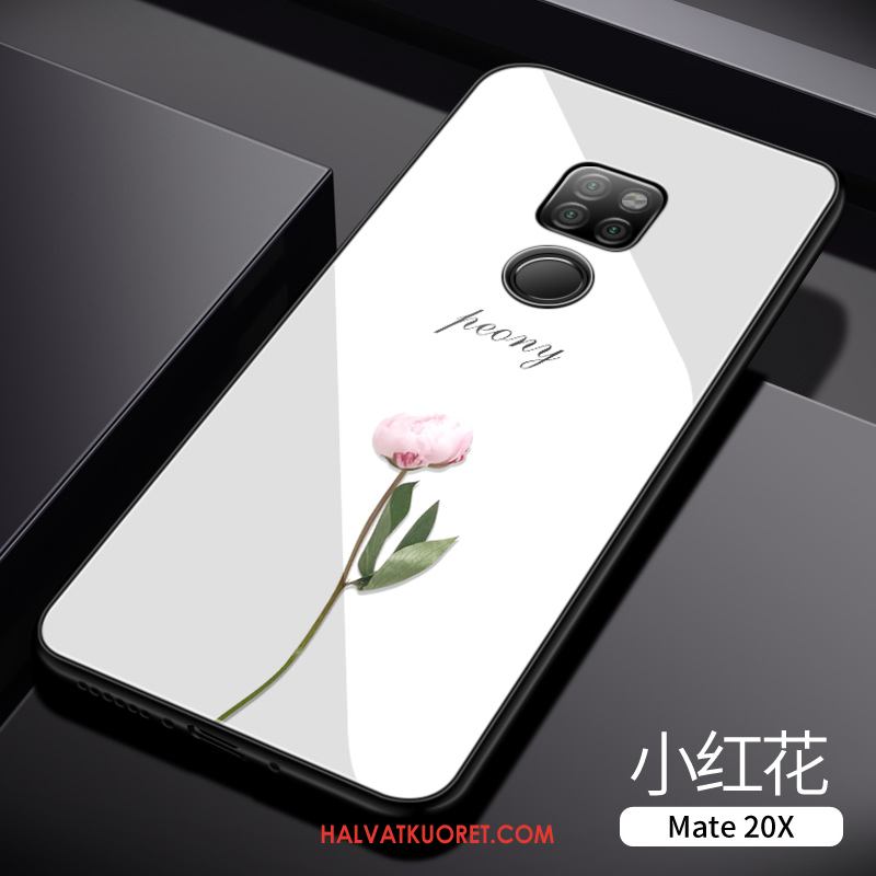 Huawei Mate 20 X Kuoret Valkoinen Rakastunut Kotelo, Huawei Mate 20 X Kuori Lasi Puhelimen