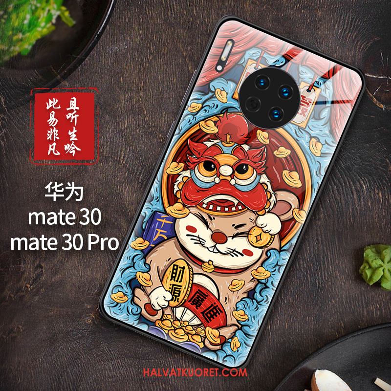 Huawei Mate 30 Kuoret Lasi Kotelo All Inclusive, Huawei Mate 30 Kuori Rakastunut Persoonallisuus