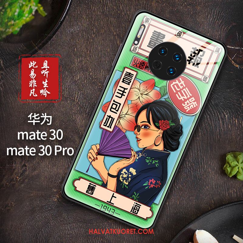 Huawei Mate 30 Kuoret Lasi Kotelo All Inclusive, Huawei Mate 30 Kuori Rakastunut Persoonallisuus