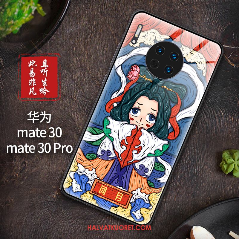 Huawei Mate 30 Kuoret Lasi Kotelo All Inclusive, Huawei Mate 30 Kuori Rakastunut Persoonallisuus