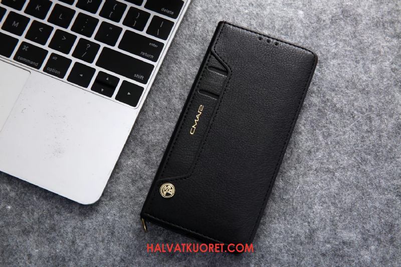 Huawei Mate 30 Kuoret Suojaus Kortti Musta, Huawei Mate 30 Kuori Murtumaton Nahkakotelo