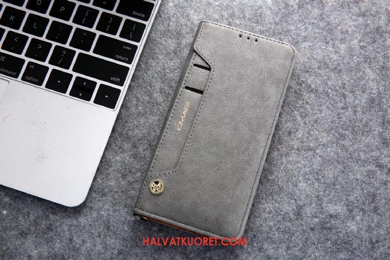 Huawei Mate 30 Kuoret Suojaus Kortti Musta, Huawei Mate 30 Kuori Murtumaton Nahkakotelo