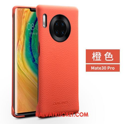 Huawei Mate 30 Pro Kuoret Aito Nahka Punainen Nahkakotelo, Huawei Mate 30 Pro Kuori Puhelimen Suojaus