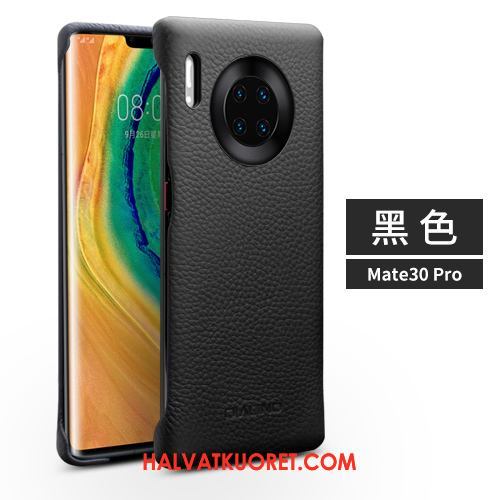 Huawei Mate 30 Pro Kuoret Aito Nahka Punainen Nahkakotelo, Huawei Mate 30 Pro Kuori Puhelimen Suojaus