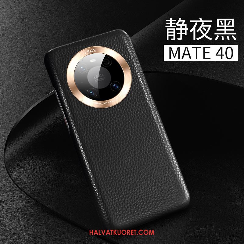 Huawei Mate 40 Kuoret Puhelimen Aito Nahka Ohut, Huawei Mate 40 Kuori Murtumaton Punainen