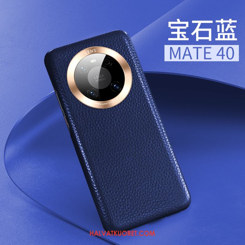 Huawei Mate 40 Kuoret Puhelimen Aito Nahka Ohut, Huawei Mate 40 Kuori Murtumaton Punainen